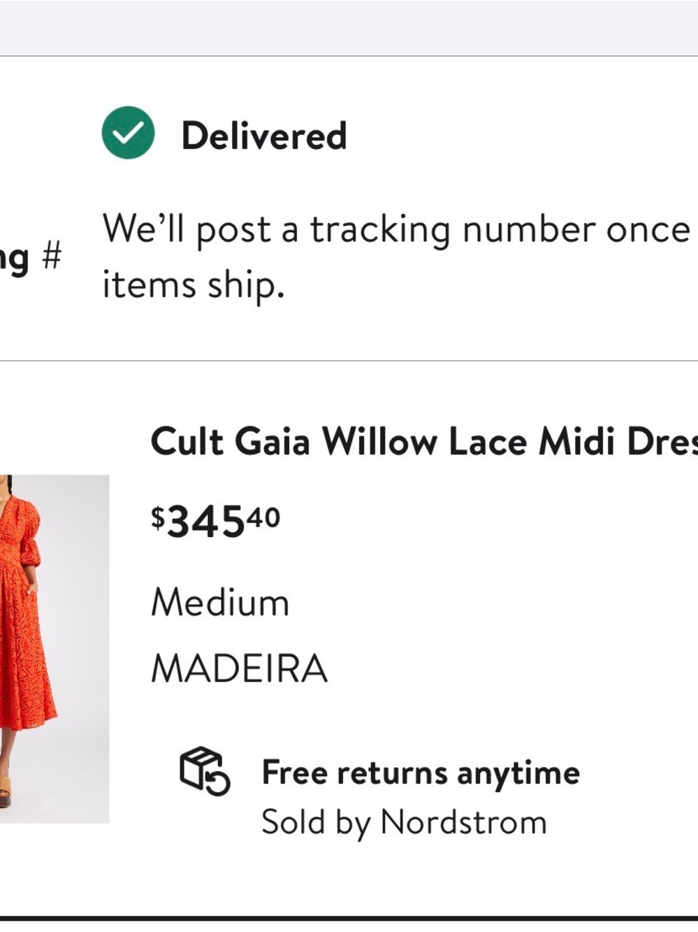*NEW* Cult Gaia Women’s Willow Midi Dress size Medium - Picture 9 of 11